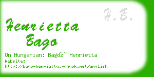 henrietta bago business card